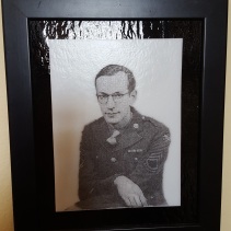 Military Image of my Grandfather done on Glass